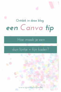 Canva dun lijntje fijn kader