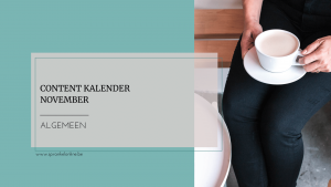 Content kalender november