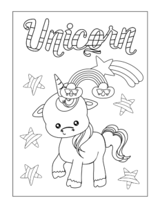 kleurplaten unicorn