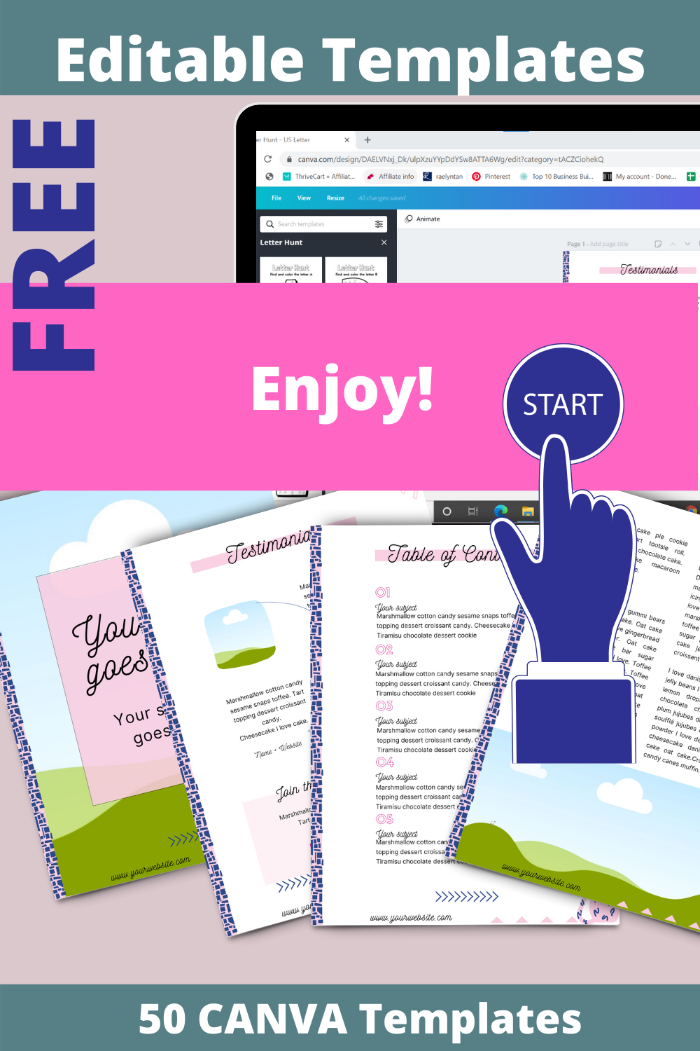 Free Canva  Ebook  templates  Sprankel Online