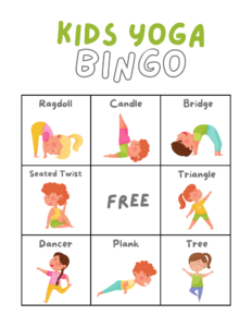 Kids Yoga Bingo