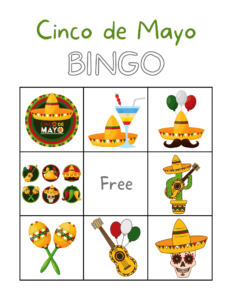 Cinco de Mayo Bingo Printable 3x3