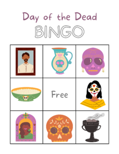 Dia de Los Muertos Bingo Printable 3x3