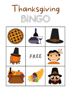 Thanksgiving Bingo