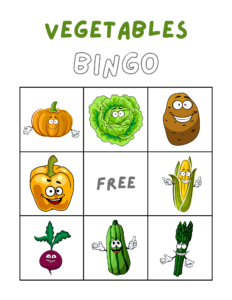 Vegetables Bingo