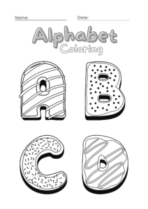 Sugar Cookie Alphabet Coloring Worksheet