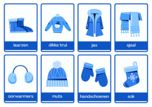 Woordkaarten Peuters Winter Werkbladen Set