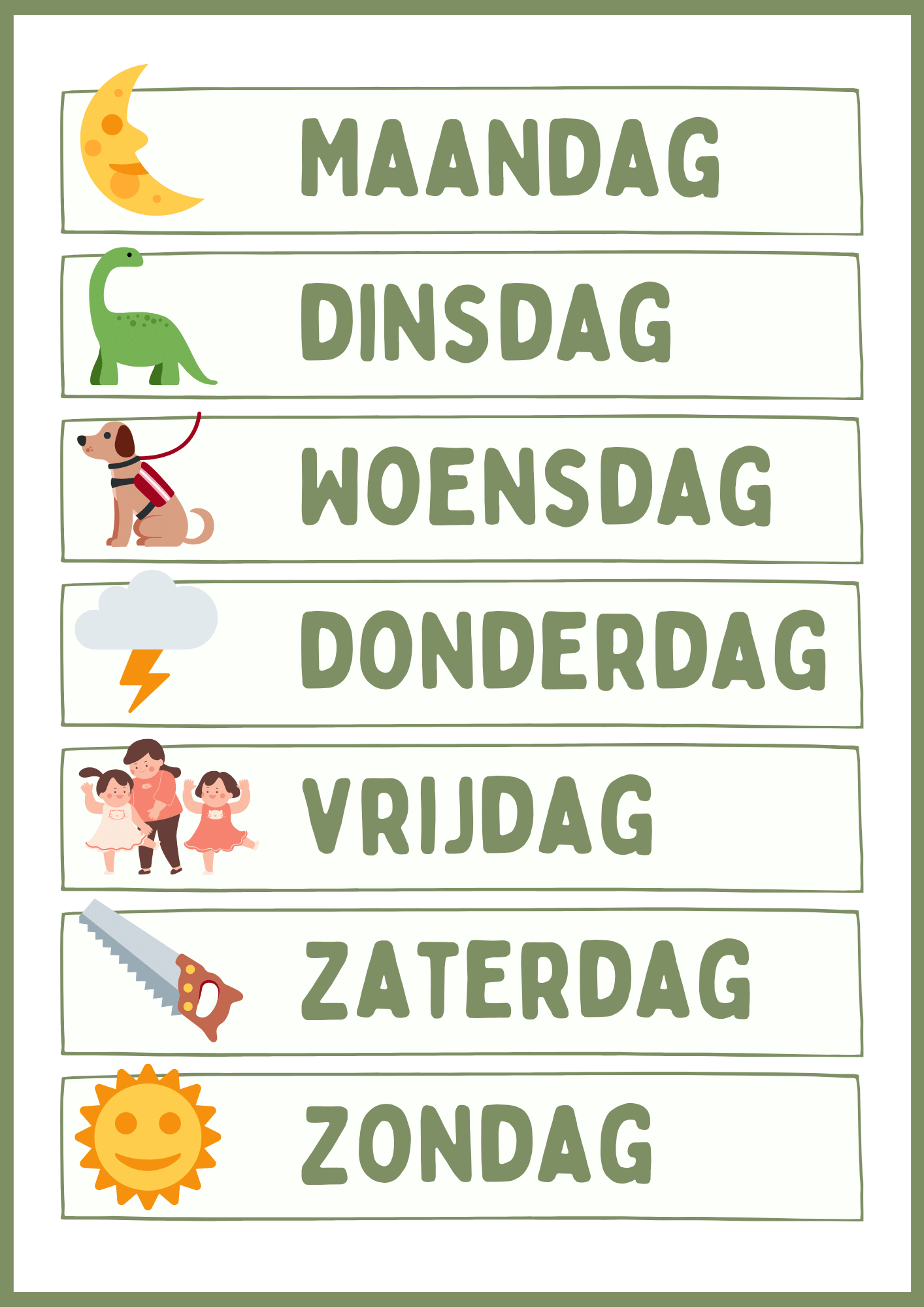 Dagen van de Week Werkblad (1) Sprankel Online