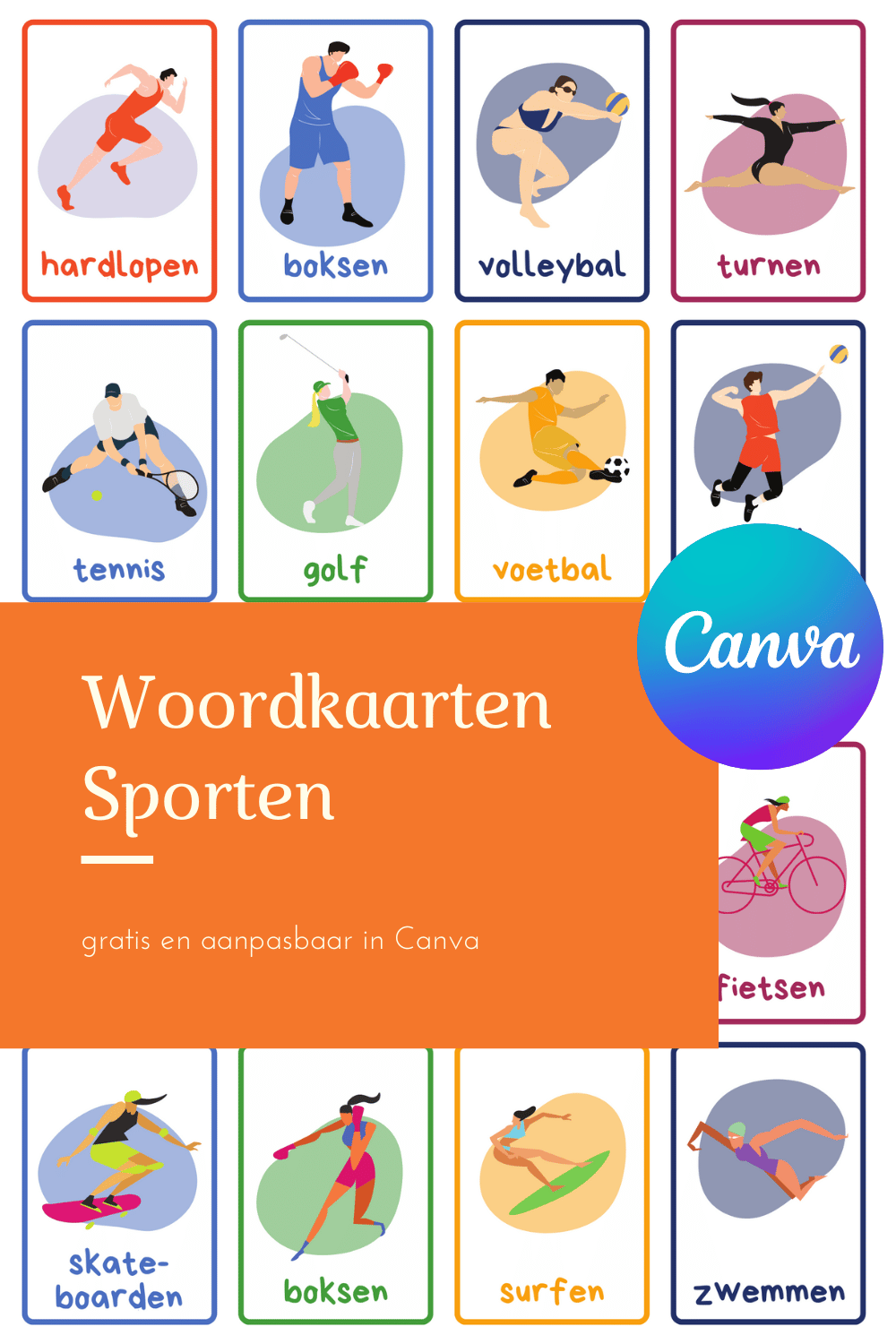 Woordkaarten Sporten
