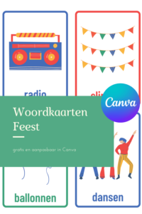 woordkaarten feest