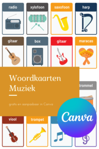 woordkaarten muziek