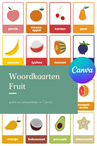 Flitskaarten woordkaarten fruit