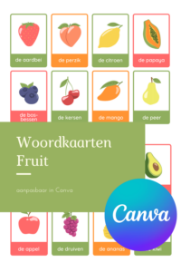 woordkaarten Fruit gratis