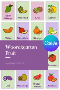 woordkaarten flitskaarten fruit