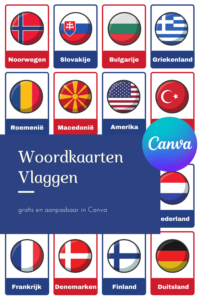 woordkaarten vlaggen