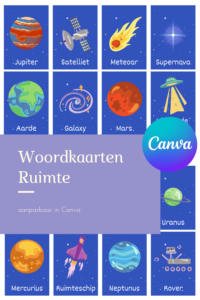 woordkaartjes ruimte