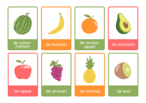Gratis Flitskaarten Flashcards Fruit Woordkaarten