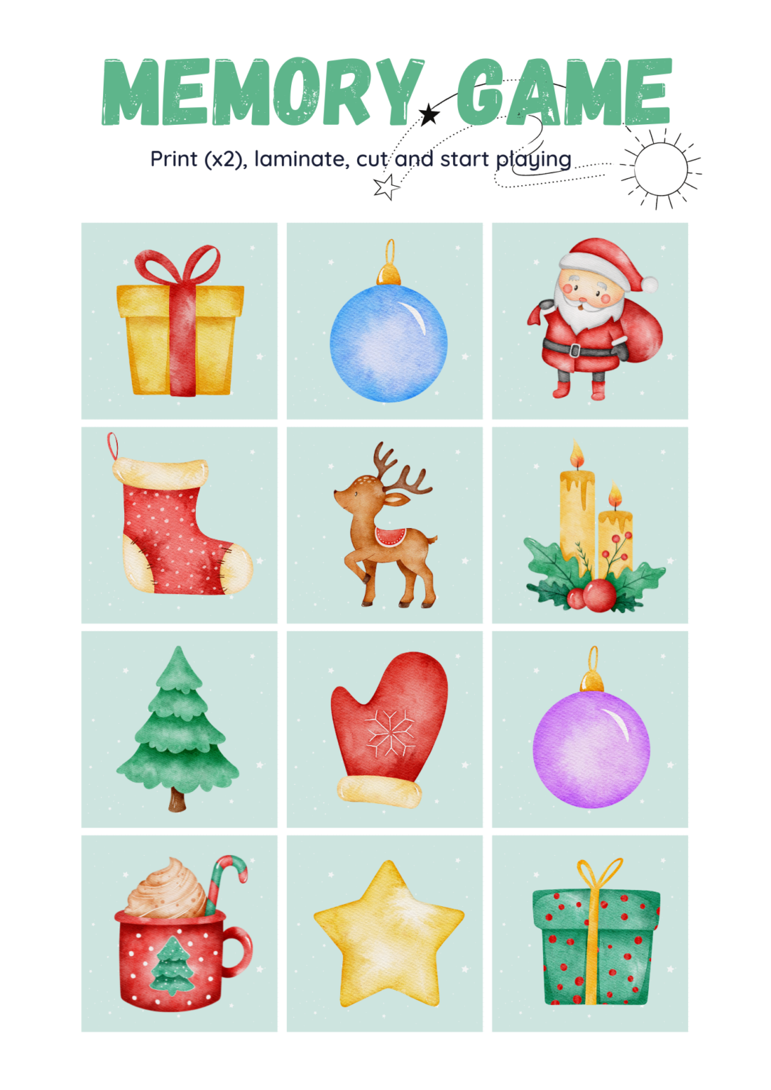 Kerst Memory Sprankel Online