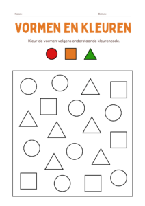 Kleurrijk Fun Vormen en Kleuren Werkblad 