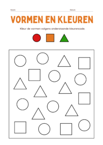 Kleurrijk Fun Vormen en Kleuren Werkblad