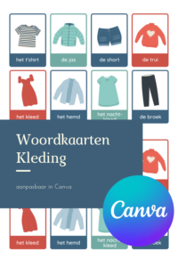 woordkaarten Kleding Gratis