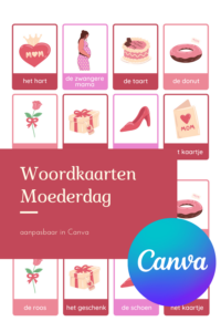 woordkaarten Moederdag Gratis