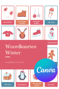 woordkaarten Winter Gratis