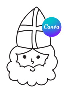 Kleurplaten Sint & Piet Canva Pro