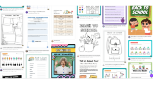 terug naar school Canva templates